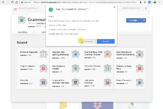 تحميل Grammarly for Chrome للتدقيق الإملائي والنحوي علي فيسبوك وتويتر وجيميل وجميع مواقع الويب