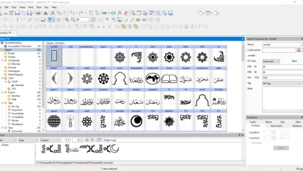 تحميل برنامج FontCreator لإنشاء خطوط جديدة والتعديل على الخطوط الموجودة باحترافية عالية للويندوز