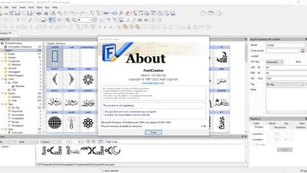 تحميل برنامج FontCreator لإنشاء خطوط جديدة والتعديل على الخطوط الموجودة باحترافية عالية للويندوز