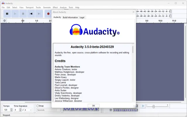 تخميل برنامج "Audacity" لتسجيل الصوت وتحرير الملف الصوتي والتعديل عليه وتزويده بالعديد من التحسينات المتقدمة