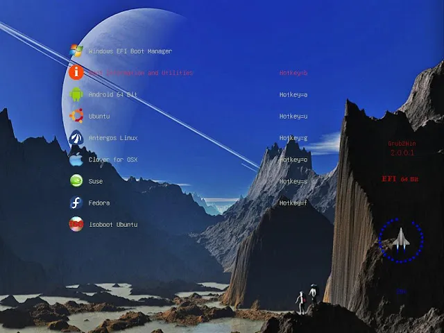تحميل برنامج الاستخدام المزدوج لأنظمة التشغيل من خلال التحكم في إدارة قائمة الإقلاع Grub2Win للويندوز