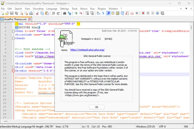 تحميل برنامج تحرير نصوص وأكواد البرمجة المفكرة Notepad++ للويندوز