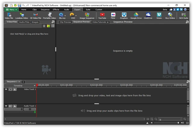 تحميل برنامج تحرير الفيديو والصوت وإنشاء مونتاج فيديو VideoPad Video Editor للويندوز