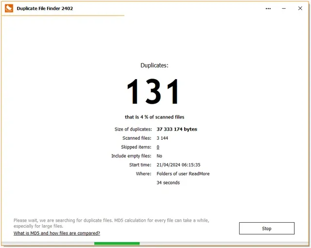 تحميل برنامج حذف البرامج المكررة بمساحة التخزين على الهار ديسك Duplicate File Finder للويندوز