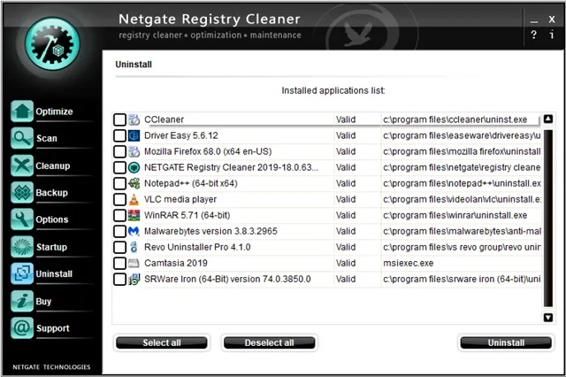 تحميل برنامج NETGATE Registry Cleaner لتنظيف النظام وتحسين أداء وفعالية جهاز الكمبيوتر والحفاظ على خصوصية تصفح مواقع الويب على الإنترنت.