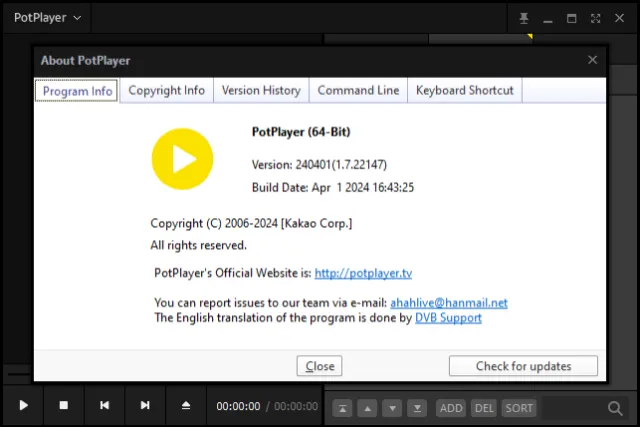 تحميل برنامج تشغيل الصوت والفيديو بجودة عالية الدقة PotPlayer Beta & Stable للويندوز