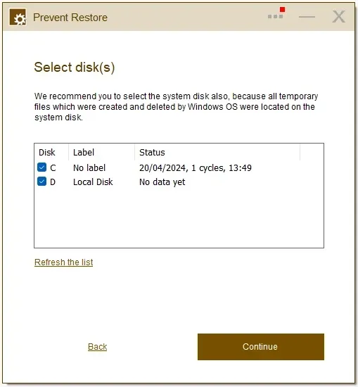 تحميل برنامج حظر استرجاع الملفات المحذوفة Prevent Restore للويندوز