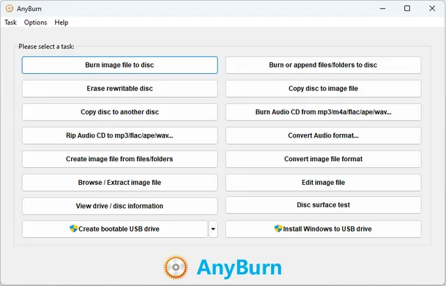 تحميل برنامج حرق مختلف الملفات على الأقراص المضغوطة والمدمجة AnyBurn للويندوز