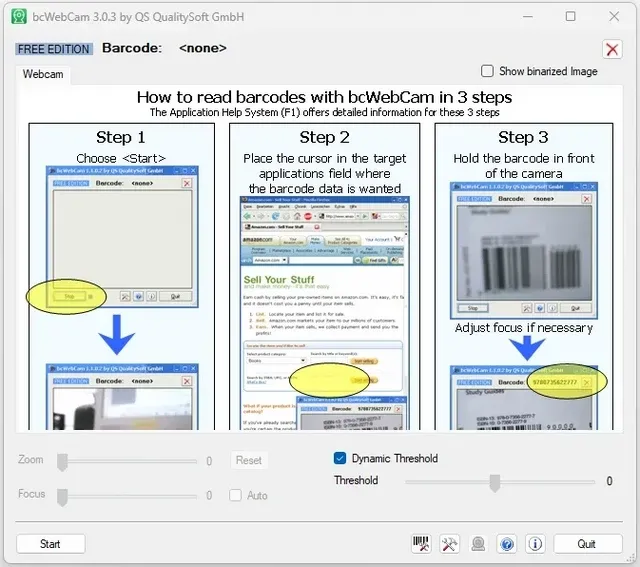 تحميل برنامج قراءة الباركود بدقة وسرعة بالكاميرا على جهاز الكمبيوتر bcWebCam للويندوز