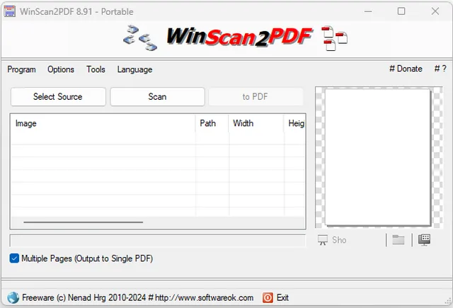 تحميل برنامج مسح المستندات والصور ضوئيًا وتحويلها إلى ملفات PDF WinScan2PDF للويندوز